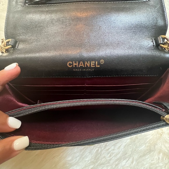 Vintage Chanel Golden Class WOC black lambskin quilted leather. - Picture 9 of 16